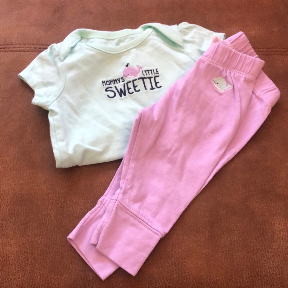 0-3 month baby girl outfit NWOT